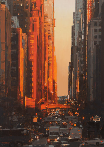 Burning avenue di Marco Barberio, Pittura in vendita su Singulart