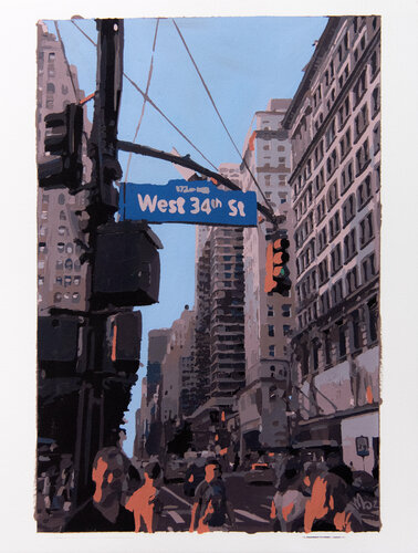 West 34th st van Marco Barberio, Werk op papier te koop op Singulart