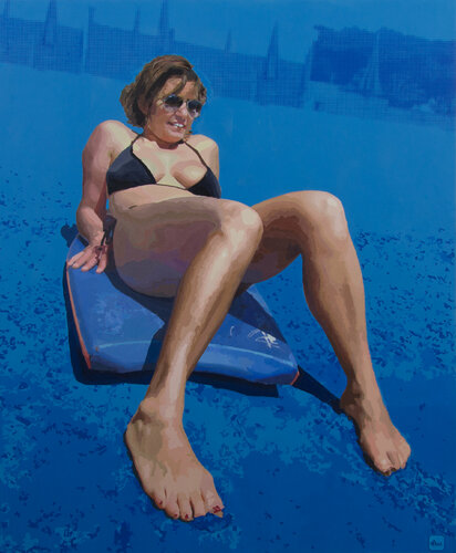 Blue vs Body van Marco Barberio, Schilderij te koop op Singulart
