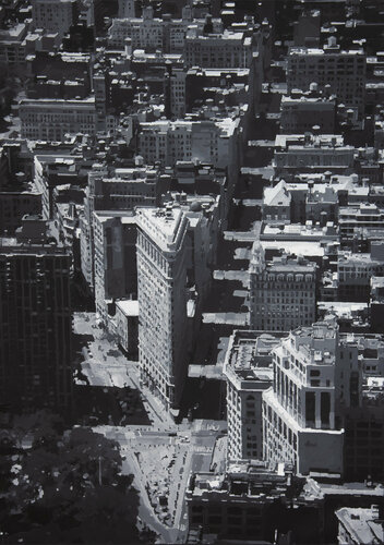 Flatiron Building Building BW van Marco Barberio, Schilderij te koop op Singulart
