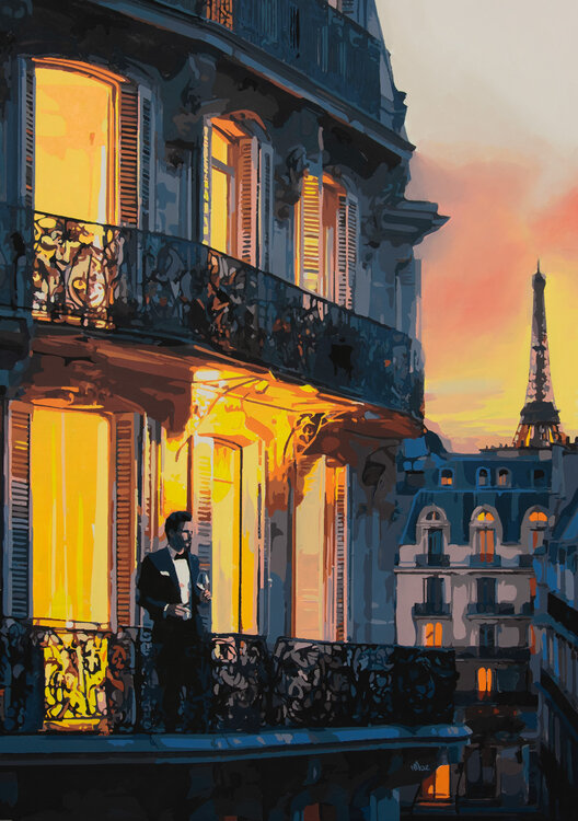 Parisian Rendezvous at Sunset Marco Barberio