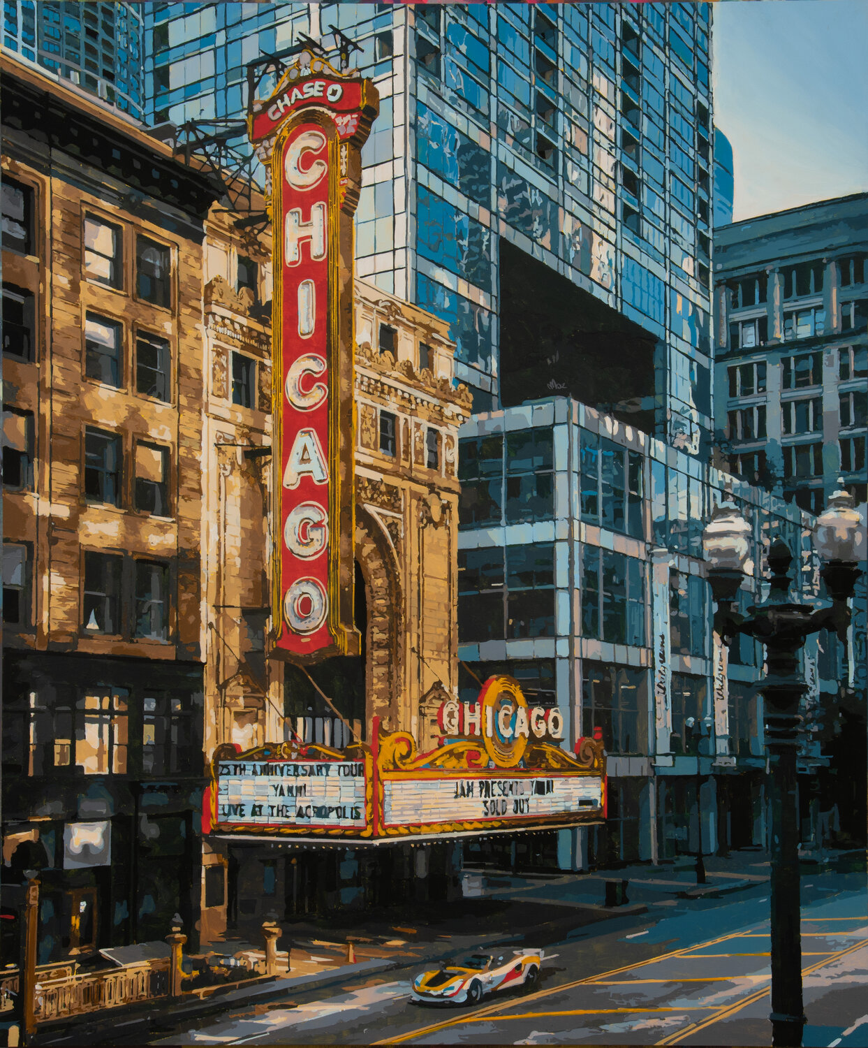 Chicago theater at dusk Marco Barberio