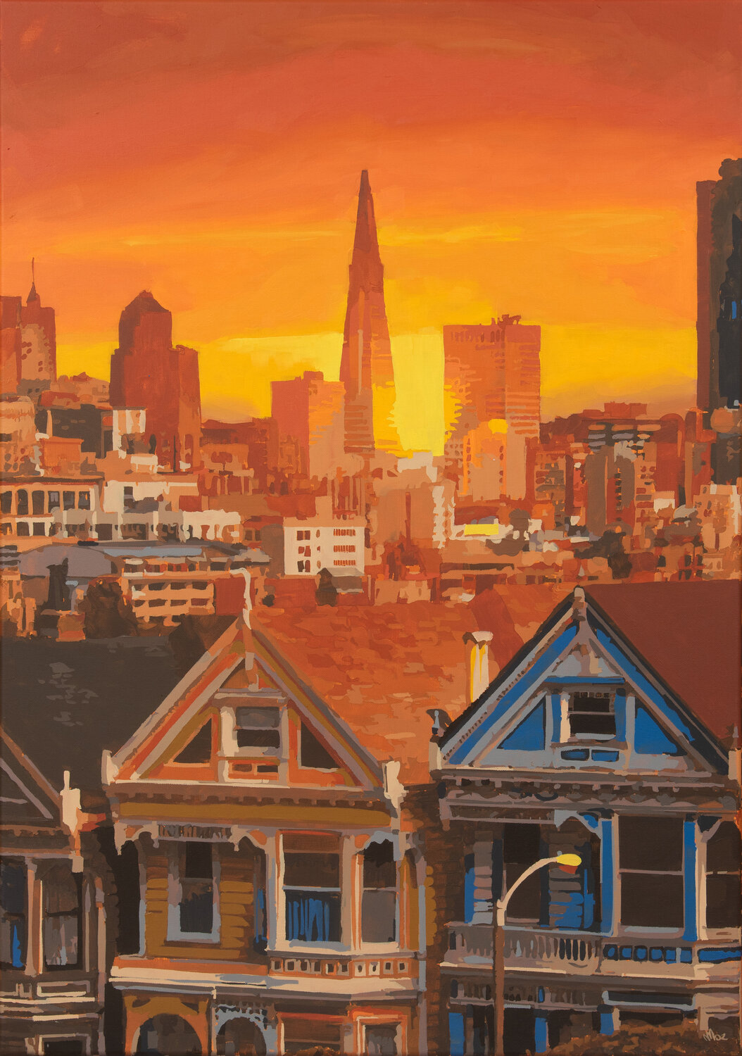 San Francisco Sun Marco Barberio Peinture originale à vendre