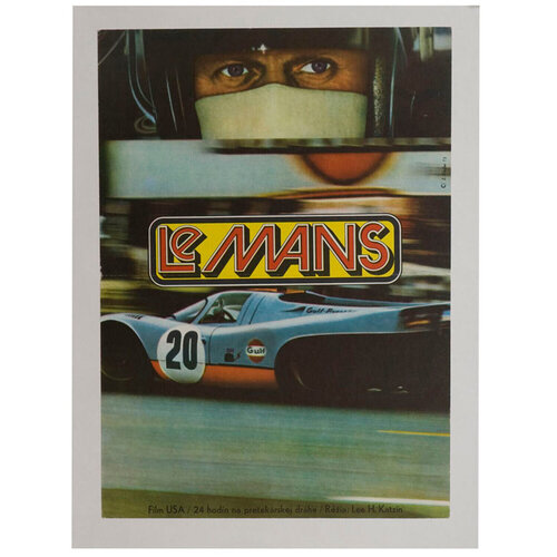 Steven McQueen, Le Mans, Original release Czech movie poster by Anon, Print for Sale on Singulart