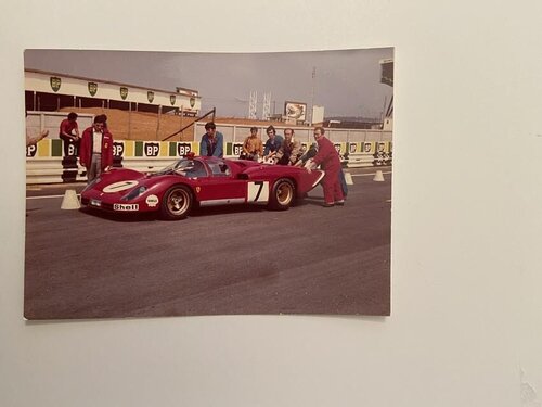 Steve McQueen Le Mans Ferrari production shot from from the personal collection of Nikita Knatz by Anon, Photography for Sale on Singulart