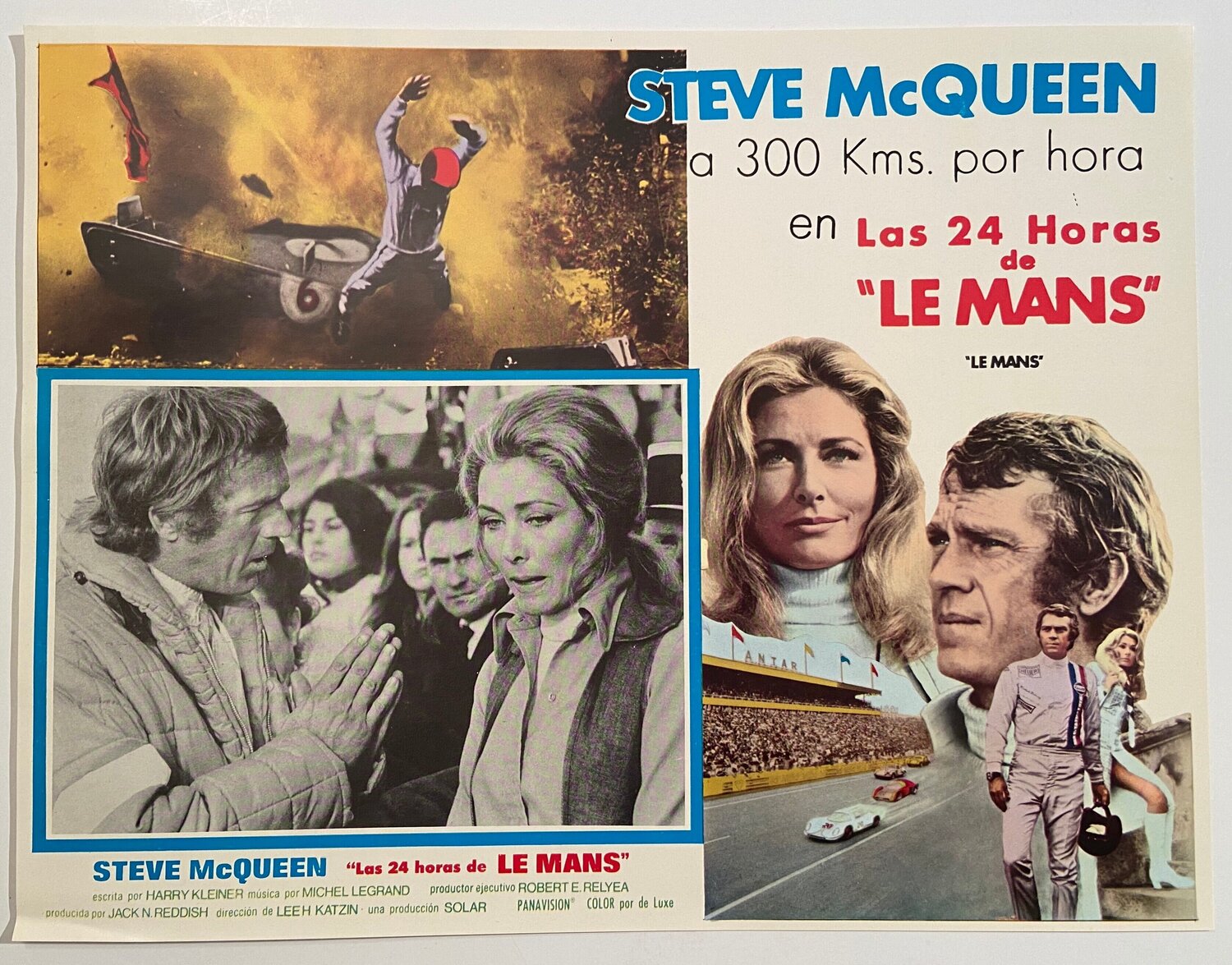 Steven McQueen, Le Mans, Oversize Mexican Lobby Card, 1971 Anon