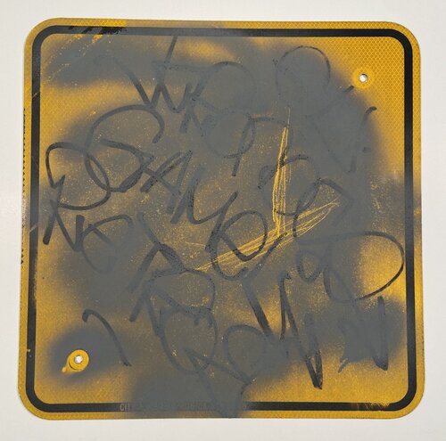 Vox Populi (A Working Man's Ruscha) di David Silver, Pittura in vendita su Singulart