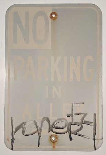 Vox Populi (A Working Man's Ruscha) di David Silver, Pittura in vendita su Singulart