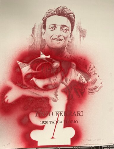 Felix the Cat Meets Enzo Ferrari di David Silver, Pittura in vendita su Singulart