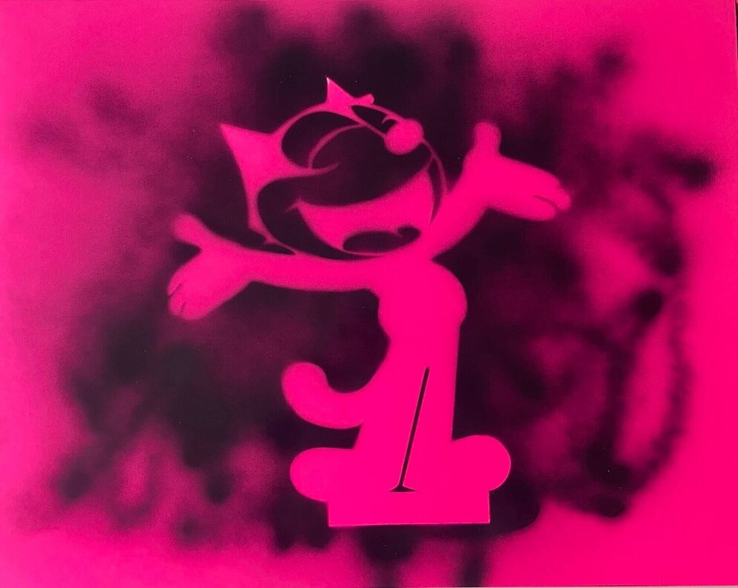 Hot Fuschia Felix the Cat David Silver Originalgemälde zu verkaufen