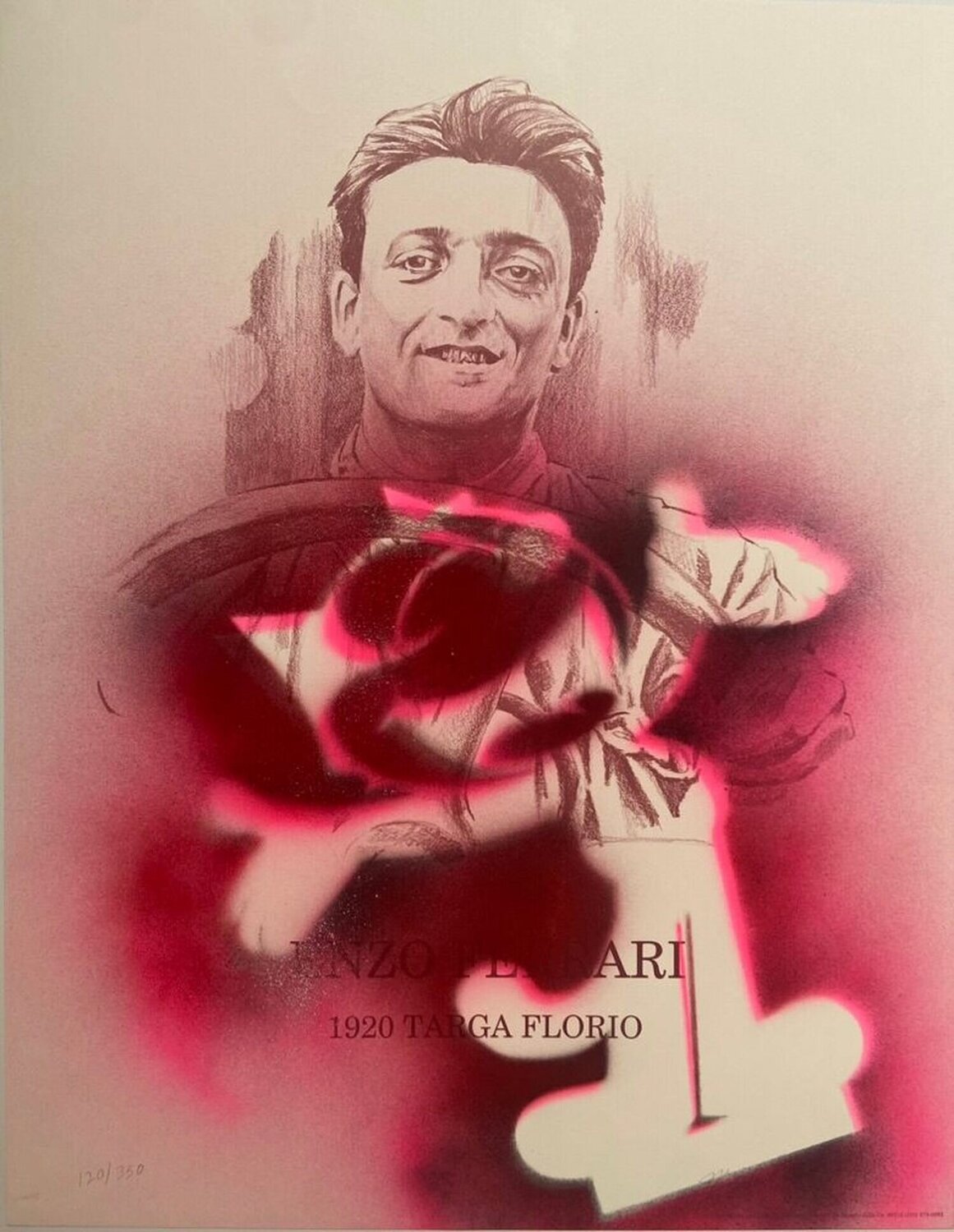 Felix the Cat Mets Enzo Ferrari Again David Silver Originalgemälde zu verkaufen