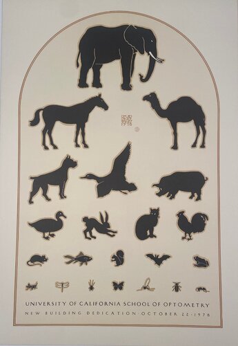 UNIVERSITY OF CALIFORNIA SCHOOL OF OPTOMETRY: by David Lance Goines, Print for Sale on Singulart