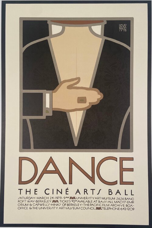 Dance Limited Edition Unsigned University of California Art Museum Poster David Lance Goines
