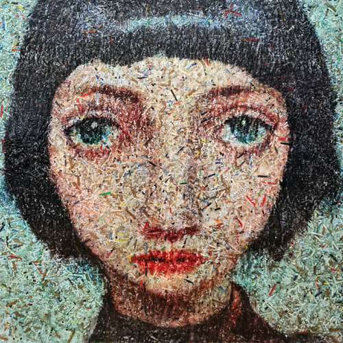 She could not bear (n.580) - Dolls series van Alessio Mazzarulli, Schilderij te koop op Singulart