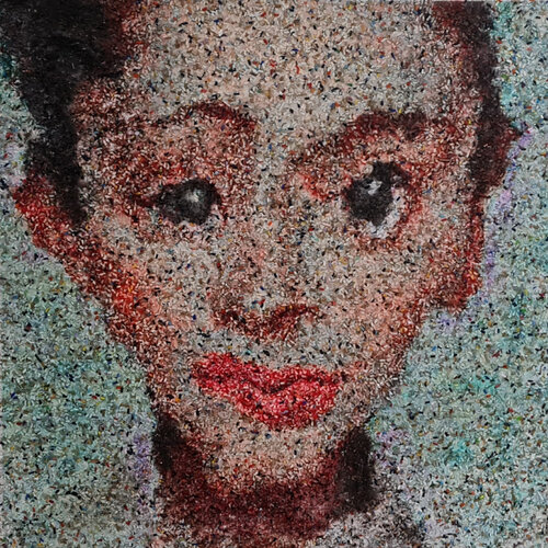 She caught their shining (n.595) - Dolls series de Alessio Mazzarulli, Pintura a la venta en Singulart