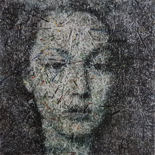 I learn how he feels (n.606) - Dolls series van Alessio Mazzarulli, Schilderij te koop op Singulart