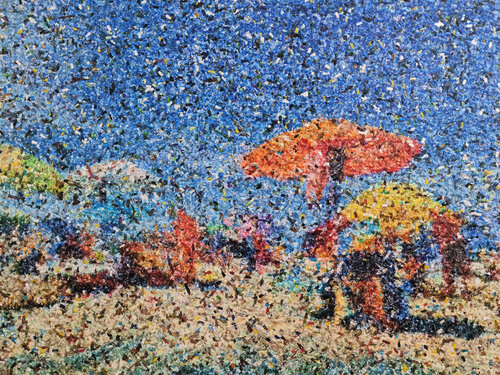 The first time (n.711) - at the beach series di Alessio Mazzarulli, Pittura in vendita su Singulart