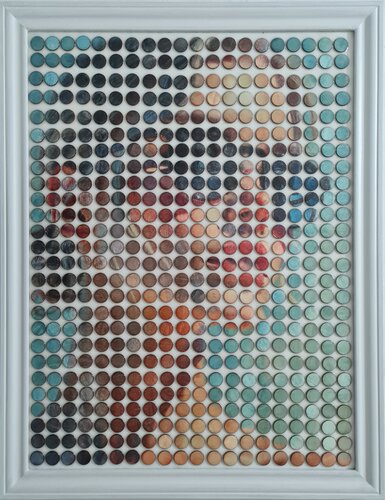 Warm sunshine (n.723) - Dot Art series von Alessio Mazzarulli, Malerei kaufen auf Singulart