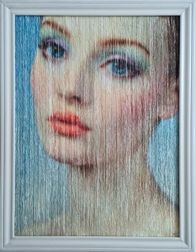 She was really better (n.729) - Yarn-Art di Alessio Mazzarulli, Pittura in vendita su Singulart
