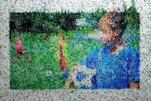 I'd like to play with you (n.502) - "I love football" series van Alessio Mazzarulli, Schilderij te koop op Singulart