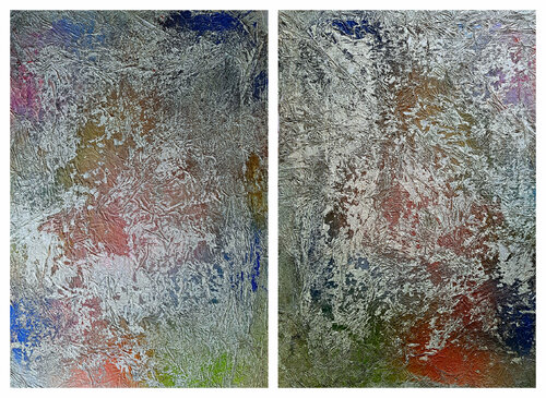 I and I (n.402) - 140 x 100 x 2,50 cm - diptych van Alessio Mazzarulli, Schilderij te koop op Singulart