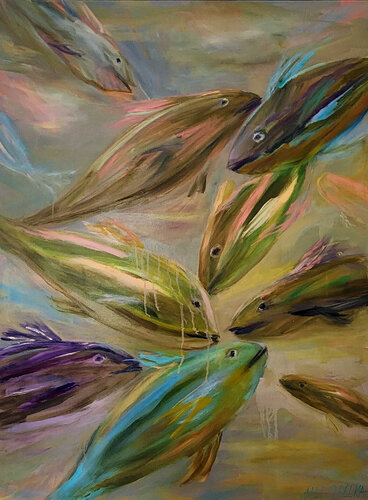 Mackarel di Jill Opelka, Pittura in vendita su Singulart