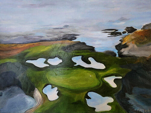 Cypress (Landscape, Pebble Beach, California, Golf Course, Monterey Peninsula, Iconic, Bunker, Green, Fairway) Jill Opelka