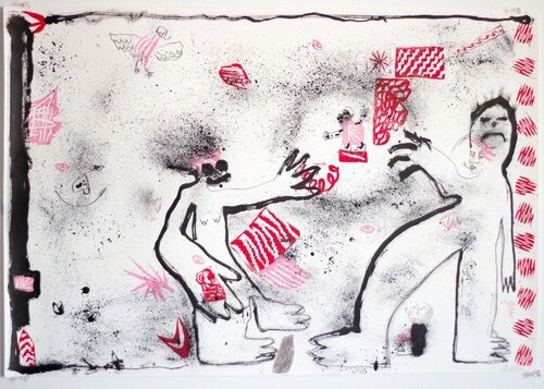 Fighting di Olivia Gibb, Opera su carta in vendita su Singulart