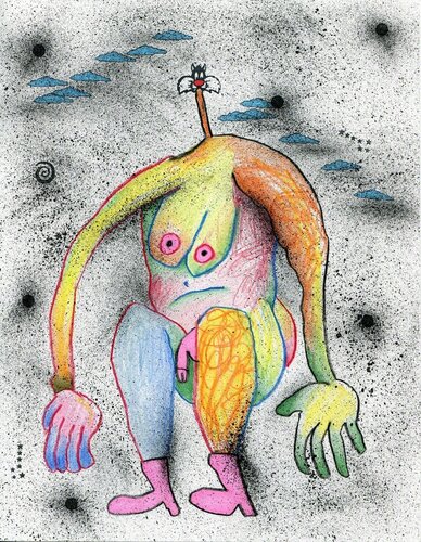 Sylvesters Head in The Clouds di Olivia Gibb, Opera su carta in vendita su Singulart