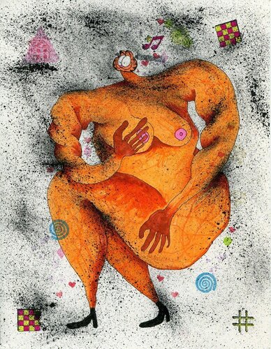 Garfield, The Beauty di Olivia Gibb, Opera su carta in vendita su Singulart