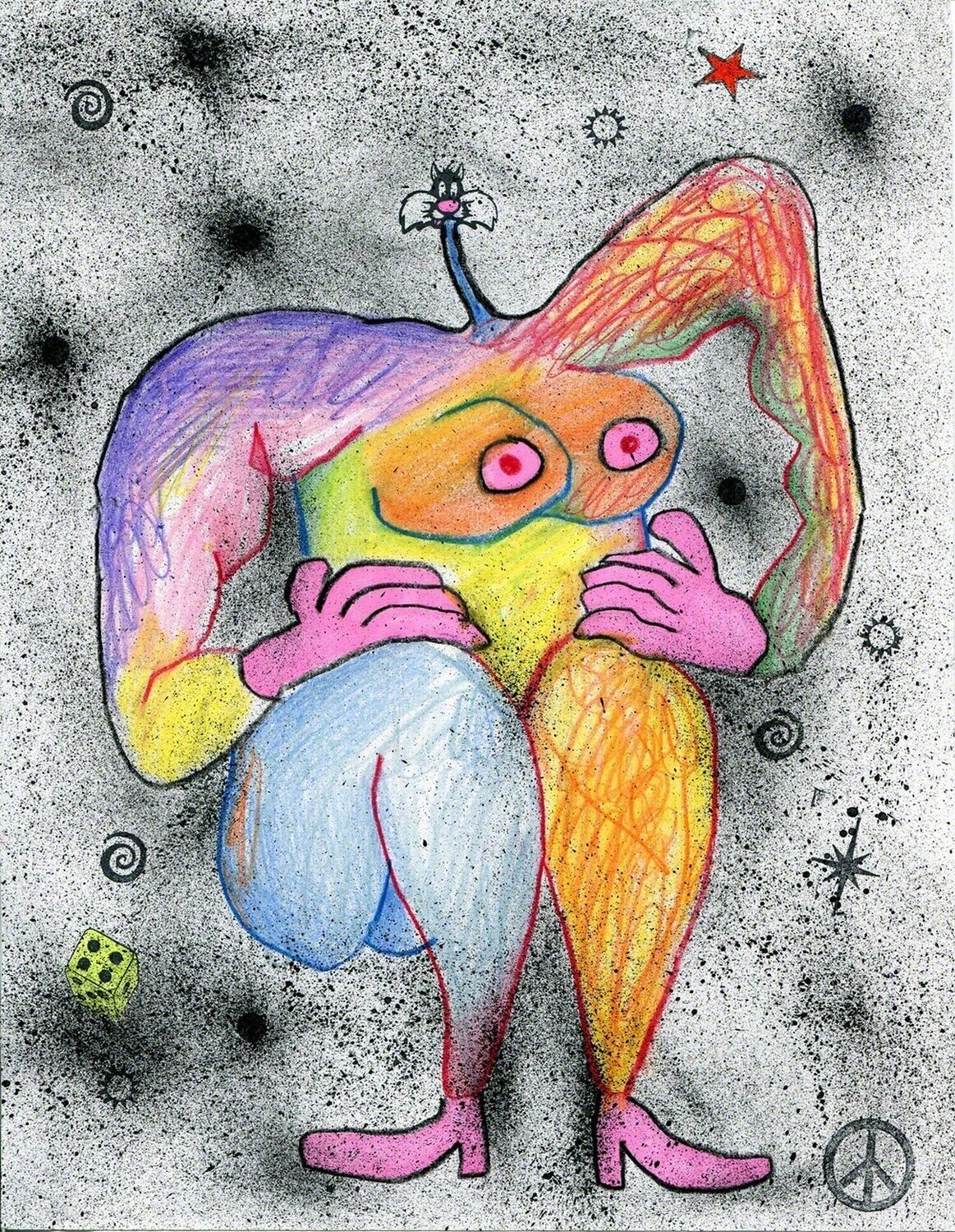 Sylvester Admiring His Knockers Olivia Gibb Work on Paper for sale