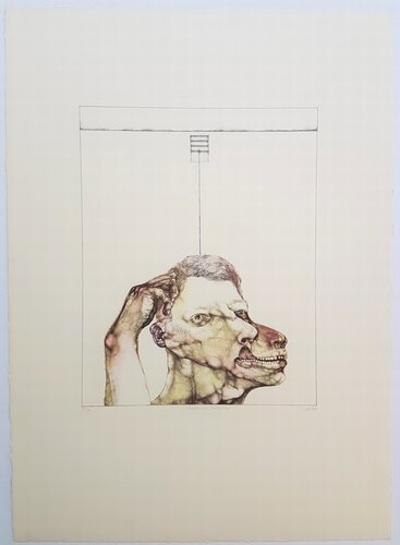 Selbstbildnis (huendisch) von Reiner Schwarz, Druck kaufen auf Singulart