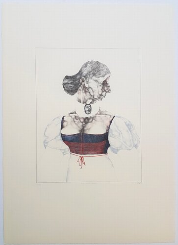 Das Dirndl Modell von Reiner Schwarz, Druck kaufen auf Singulart