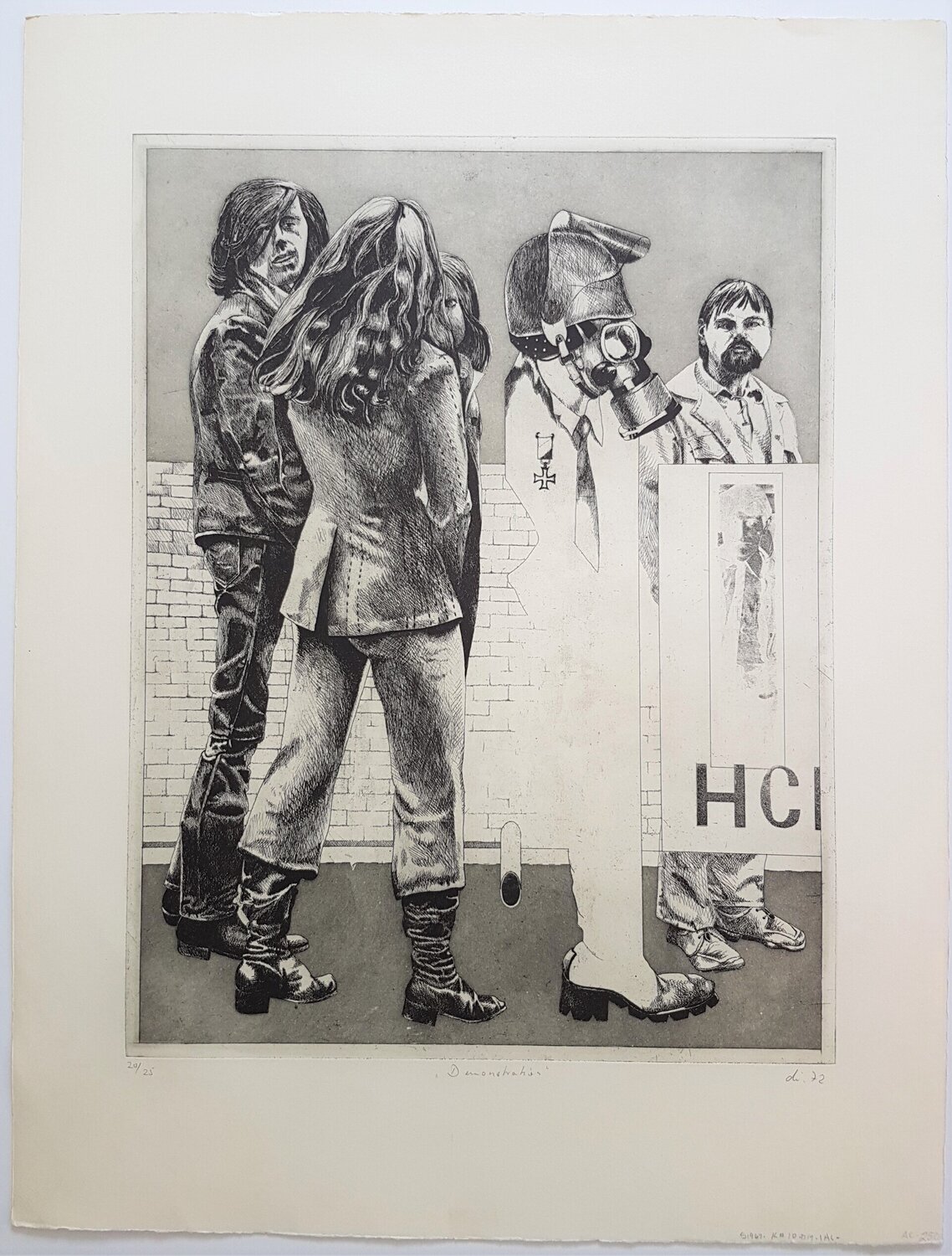 Demonstration Hans-Jürgen Diehl Print for sale
