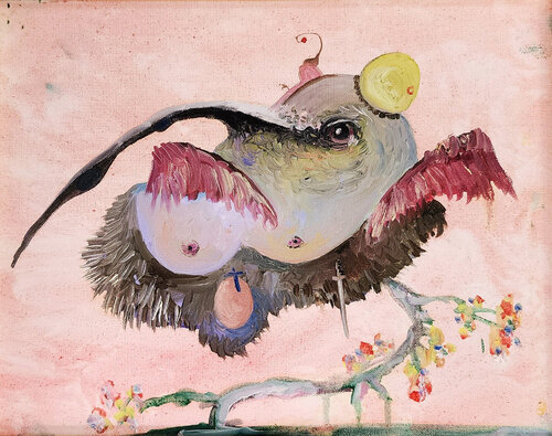Wee One 9 (Hummingbird, Portrait, Storytelling, Oil Painting) van Joseph Broghammer, Schilderij te koop op Singulart