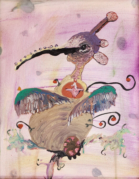 Wee One 15 (Hummingbird, Portrait, Storytelling, Oil Painting) Joseph Broghammer