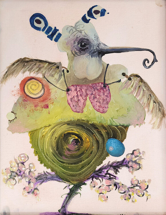 Wee One 10 (Hummingbird, Portrait, Storytelling, Oil Painting) Joseph Broghammer