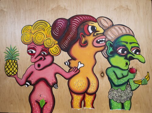 The Three DISgraces by Jolynn Reigeluth, 회화 for Sale on Singulart