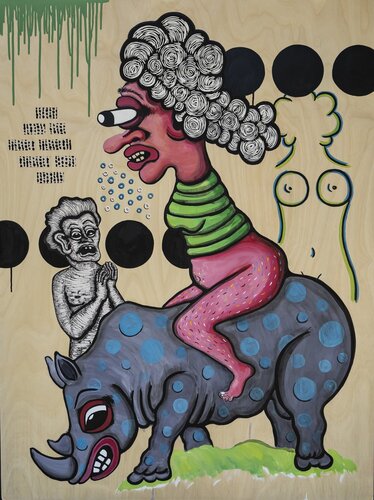 Mercy of the Buffoons by Jolynn Reigeluth, 회화 for Sale on Singulart