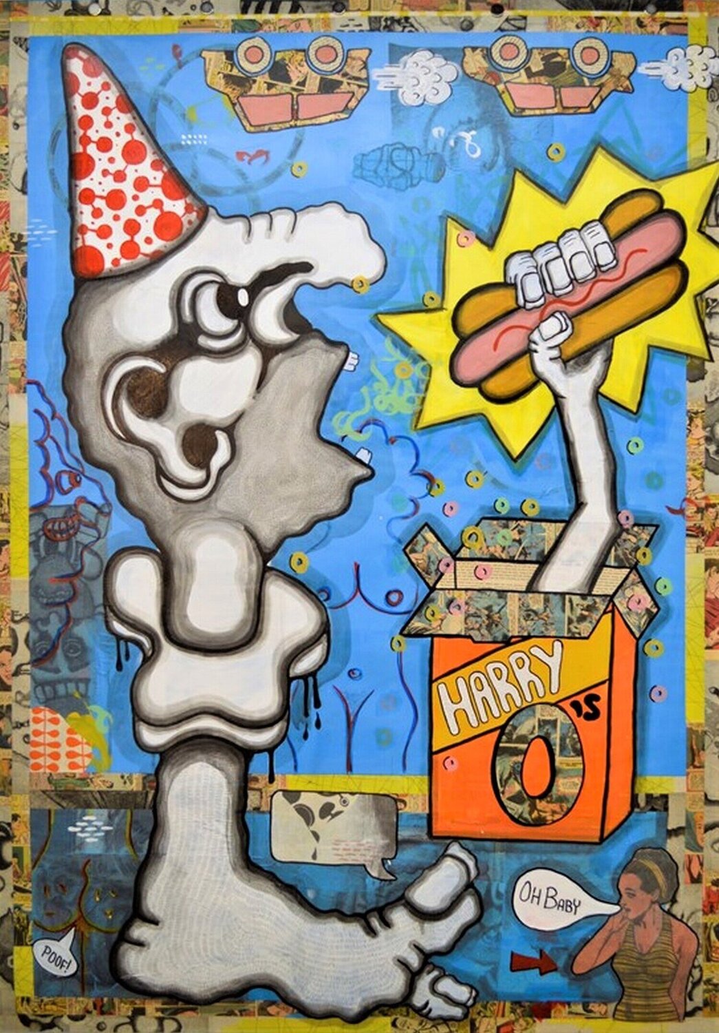 He's God Good Hot Dogs Jolynn Reigeluth Werk auf Papier zu verkaufen