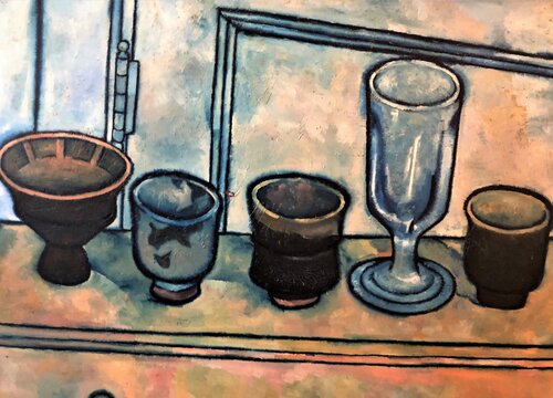 Homage to Mirandi, Hamada Cups di Daniel Brennan, Pittura in vendita su Singulart