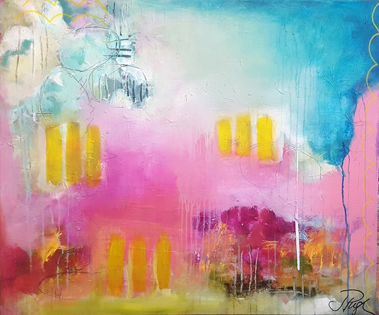 Time to Begin...Again Jennifer Bricker Pugh Origineel schilderij te koop