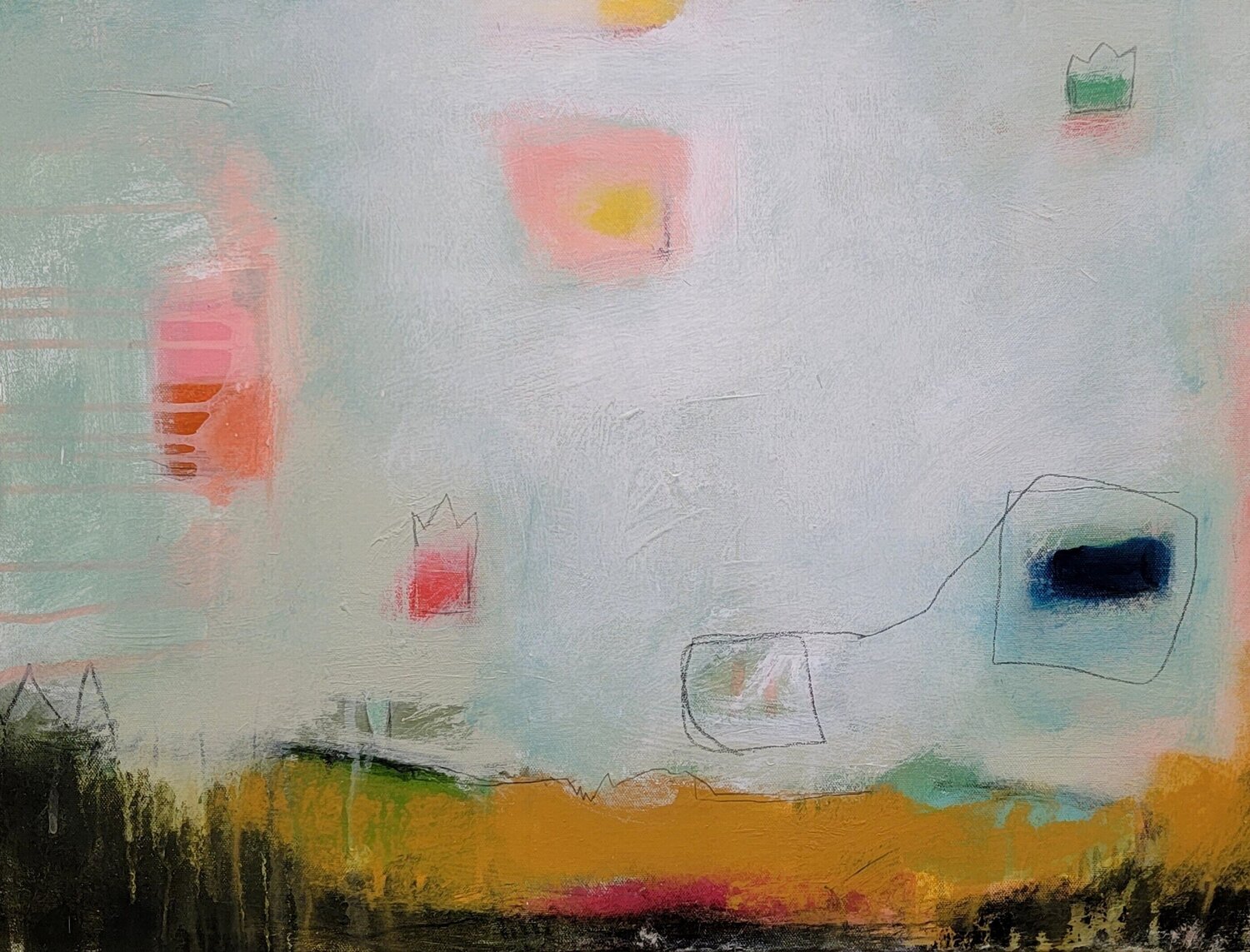 Teather and Tie Jennifer Bricker Pugh Dipinto originale in vendita