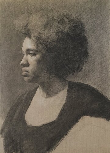 Portrait Drawing de Anne Herrero, Obra en papel a la venta en Singulart