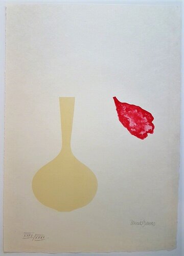 Vase and Falling Petal di Derrick Greaves, Stampa in vendita su Singulart