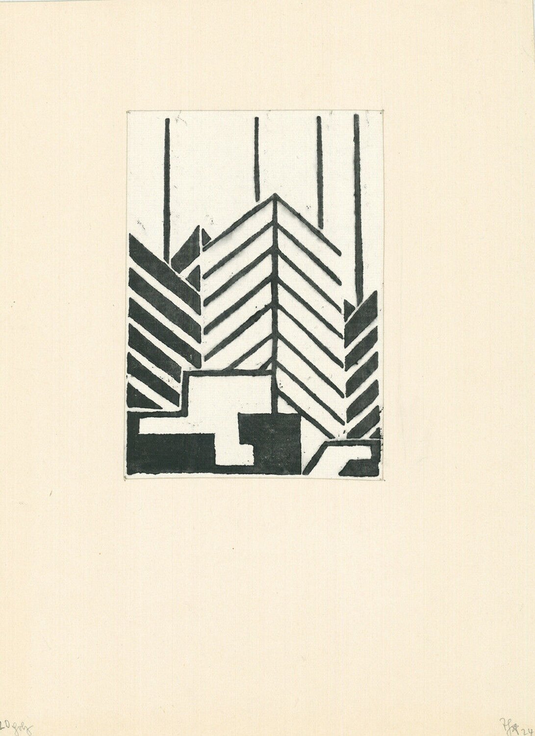 Abstract Geometric Composition (Bauhaus, abstract art, constructivism, concrete art) Thilo Maatsch Œuvre sur papier à vendre