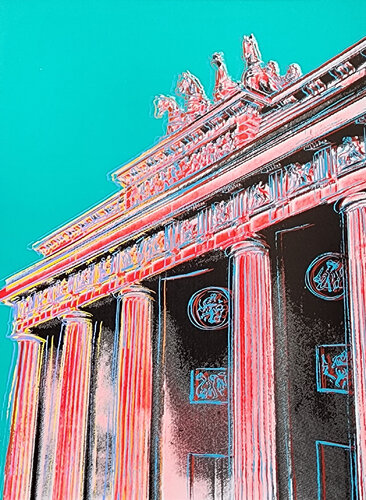 Brandenburg Gate (Red, Teal Hues - Brandenburger Tor) by Jürgen Kuhl, Print for Sale on Singulart