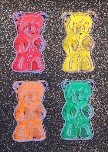 Gummi Bears (Black, Gummibärchen) von Jürgen Kuhl, Druck kaufen auf Singulart