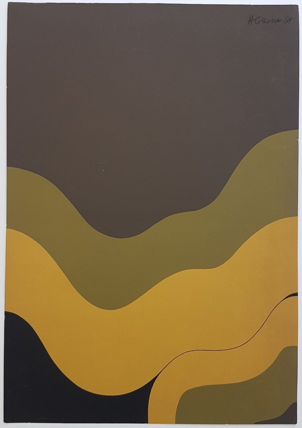 Gestural Abstraction (Waves) Hannes Grosse Druck zu verkaufen