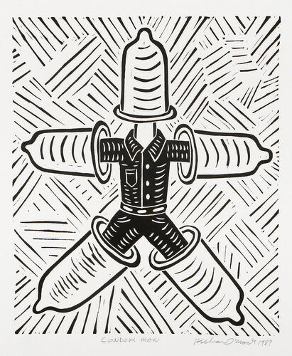 Condom Man de Richard Mock, Impresión a la venta en Singulart